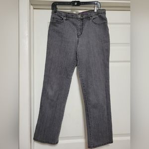 SZ (6) GRAY WASHED MISSY GLORIA VANDERBILT JEANS